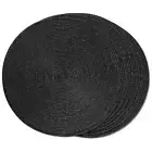 Round Braided Placemats 6 Table Mats for Dining Tables Woven Washabl J2J4