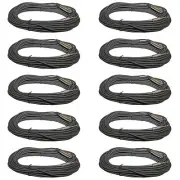 10 LOT PACK 50 ft foot FEMALE 3 PIN XLR to 1/4" MONO karaoke machine mic cable