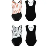 Girls Gymnastics Leotards Jumpsuit Practice Ballet Gymnastics Unitard Dancewear