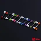 10PCS Assorted Colourful Pill Tongue Bar Ring Piercing Body Jewellery