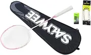Aymzbd Badminton Racket Set Badminton Racquet Protaable Ultralight Replacement Racket Shutcocks Racquet for Inner Hy