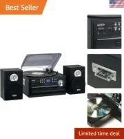 3-Speed Stereo Turntable with CD System, Cassette, and AM/FM Stereo Radio