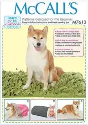 McCalls Sewing Pattern M7613 Pet Beds Dog and Cat Learn To Sew One Size FF UNCUT