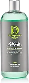 (950ml) - Design Essentials Natural Curl Enhancing Mousse, Quick Drying Must-Have for Perfectly Defined Luminous Curls-Almond & Avocado Collection, 950ml