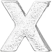 [Alex and Ani] PC19CH24S,Create Your Own, Initial X Charm,Sterling Silver,Silver, Slider Charms, One Size, Brass, No Gemstone