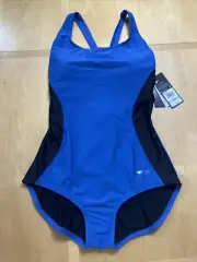 Speedo Women's Swimsuit One Piece Powerflex Ultraback Bright Cobalt Blue Size 12