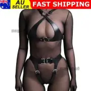 Women Sexy Leather Full Body Harness Belt Bondage Lingerie Garter BDSM Bra Belt