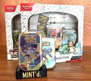 Pokémon TCG 151 Poster Collection Box 3 Packs + Mini Tin MACHAMP/CUBONE NEW SEAL
