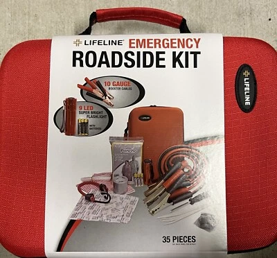 Lifeline Emergency Roadside Kit – Fully Stocked, Brand New, 35 Pieces.