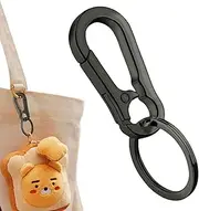 [Generic] Key Holder Keychain, Belt Keychain Holder | Zinc Alloy Key Organiser Ring | Metal Key Chain with Quick Release Accessories for School Bags, Belts