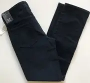 NWT Gap Denim Boys 14 Reg Corduroy High Stretch Slim True Navy Adjustable Waist