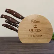 Queen Of The Kitchen 5pc Wooden Knife Set