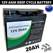 12V 20Ah AGM Deep Cycle Battery rechargeable SLA Alarm Sealed Buggy > 17Ah 18Ah