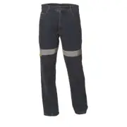 WS Workwear Denim Jeans w/ Reflective Tape Stonewash