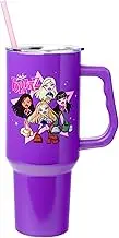 Silver Buffalo Bratz Core Group Stars Stainless Steel Tumbler w Handle, 40 Ounces