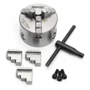 3 Jaw Self Centering Metal Lathe Chuck 80mm 3" + Reversable Jaw & Key, K11-80