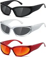 [Kimorn] Y2K Wrap Around Polarized Sunglasses Womens men Swift Oval Fashion Sport Shades Sun Glasses K1273