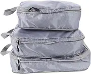 Healvian 3Pcs Travel Compression Storage Bags Organizer for Clothes Durable Packing Cubes for Suitcase Lightweight Travel Accessories for Tidy Packing