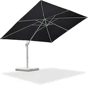 Purple Leaf 2.7X3.5 M Large Cantilever Umbrella Outdoor, Patio Umbrella with Crank Handle and Tilt, Offset Umbrella for Deck