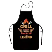 zukmvuh Funny Grilling Aprons for Men, BBQ Apron for Men, Grill Master Black