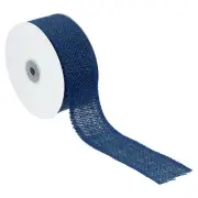 2" Wide 10 Yards Burlap Fabric Ribbon Jute Crafts Roll Wrapping Deep Blue