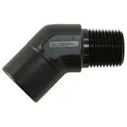 Aeroflow 45° NPT Female to Male NPT Fitting 1/8", AF915-02BLK