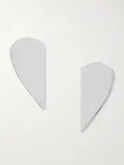 [Alaïa] Alaïa - Le Demi-caur Silver-tone Earrings - One size One size Silver