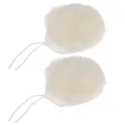 2pcs Wool Buffing Pad, 6 inch Wool Pile Buffing Polishing Tie-On Pad