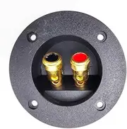 Fauful 2Pcs 3" Speaker Box Double Loaded Jacks Binding Post Round Terminal Spring Cup