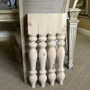 SET OF 4 Unfinished Island TABLE LEGS 29" x 3 1/2" Knotty Pine Real Wood