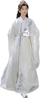 [IDZNFNFX] Tang Dynasty Round Collar Robe Hanfu Men's Ancient Chinese Hanfu Dress for Stage Show Performances