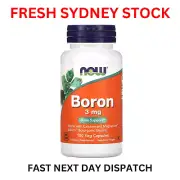 Now Boron 3 mg 100 Veg Capsules Bone Strength Calcium Magnesium Dieatary Supp
