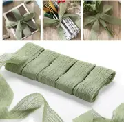 15 Yd Crinkle Chiffon Ribbon 1-1/2 Inch Handmade Tulle Fabric Silk Ribbon for We
