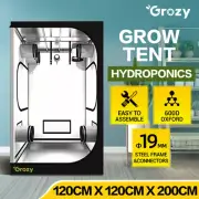 GROZY 120x120x200CM Grow Light Tent 100% Reflective Hydroponics System Grow Room