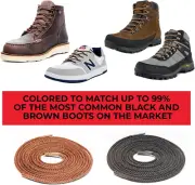 Unbreakable Round Bootlaces - Indestructible, Waterproof & Fire Resistant Lac...