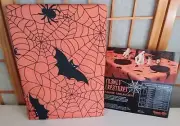 HALLOWEEN FABRIC TABLECLOTH Benson Mills CRAWLY CREATURES 52x70 Orange Black NIP