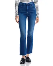 Mother The Hustler Flood Frayed Jeans in Whatever You Want
