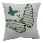 NEW Handmade Butterfly Pillow Vintage Quilt Chenille Bedspread So Cute!!