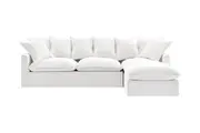 Brosa Palermo 3 Seater Modular Sofabed with Right Chaise (White)