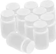 MOLUCKFU 20pcs 100ml White Plastic Pill Bottles Empty Medicine Storage Containers Portable Tablet Case Refillable Pill Dispenser Holder With Screw Cap