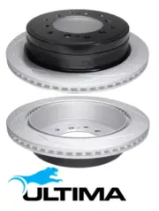 ULTIMA REAR SLOTTED DISC BRAKE ROTOR SET FOR TOYOTA 1GR-FE 4.0 V6