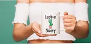 Looking Sharp Funny Coffee Mug Funny Mugs Funny Cactus Office Mug Funny Office