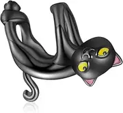 [DOYIS] 925 Sterling Silver Black Cat Charms Fit for Pandora Bracelets Charm DIY Jewelry for Women Girls