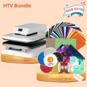 HTVRONT Auto Heat Press Machine 15" x 15" 230V - (2 Colors) & Giveaways, Auto Heat Press / HTV Bundle