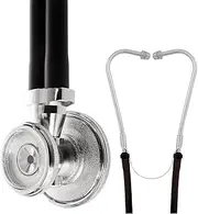 DJMed Sprague Rappaport Stethoscope, Silver & Black