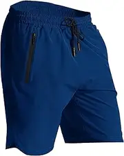 [Aosufei] Men's Quick Dry Solid Breathable Board Shorts Drawstring Lightweight Workout Shorts Casual Elastic Waist Sports Shorts