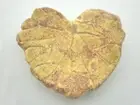 Miniature ceramic leave - round light brown #2