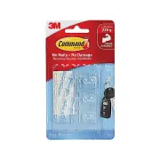 Command 17006CLR Mini Clear Hooks 6-Pack - Box of 6