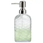 Circleware - Vintage Retro Wave Square Base Clear Glass Soap Pump 380ml