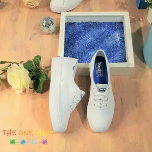 TheOneShop Keds 經典款 小白鞋 白色 全白 厚底 3公分 增高 基本 帆布 藍標 帆布鞋 WF49946